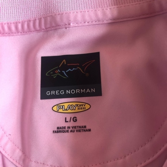 Greg Norman Pink Golf Polo Play Dry Shirt Large - Picture 6 of 7
